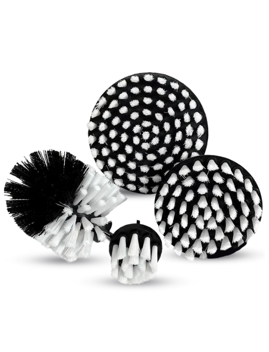 JOGO DE ESCOVAS ROTATIVAS DE CERDAS MACIAS